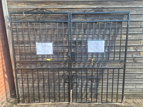Scroll top metal estate gates - estate,