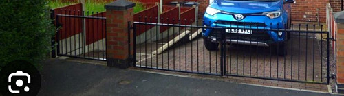 Black metal railings - metal,
