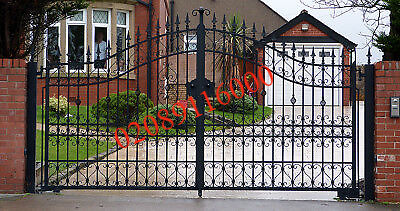 New wrought iron driveway - new,