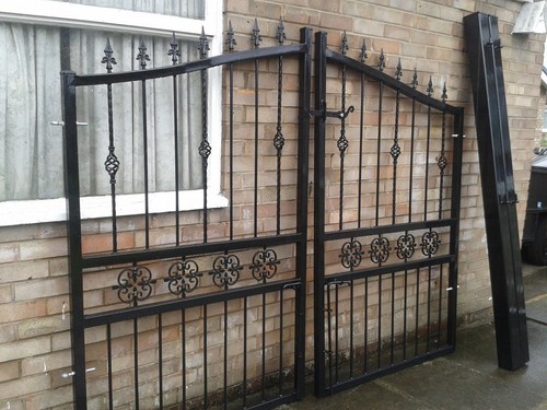 New wrought iron driveway - wrought,