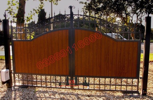 New wrought iron driveway - new,