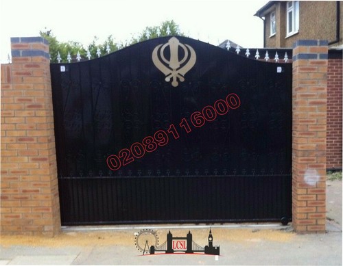 New wrought iron driveway - new,