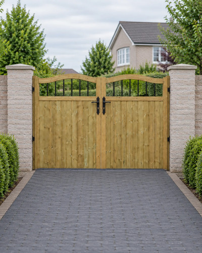 Swan neck double driveway - neck,