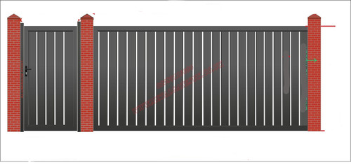 Aluminium driveway gates - aluminium,