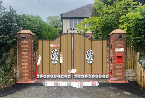 Composite wood driveway gates - composite,