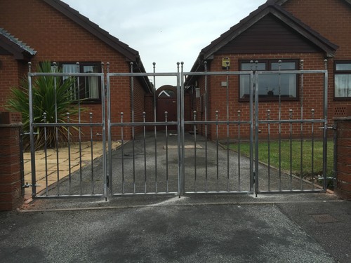 Wrought iron driveway - wrought, bi
