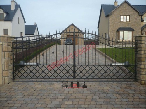 New wrought iron driveway - wrought,
