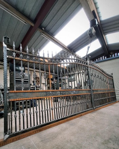 Wrought iron estate driveway - iron,