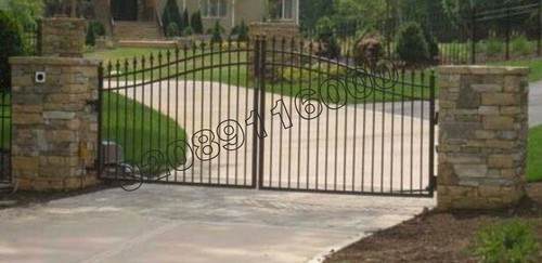 New wrought iron driveway - new,