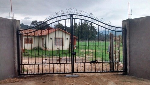 New wrought iron driveway - wrought,