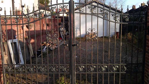 New wrought iron - wrought, driveway